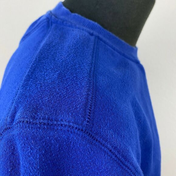 Izod Men’s Blue Fleece Pullover Sweatshirt Cotton Blend Crew Neck Long Sleeves M - Picture 7 of 9